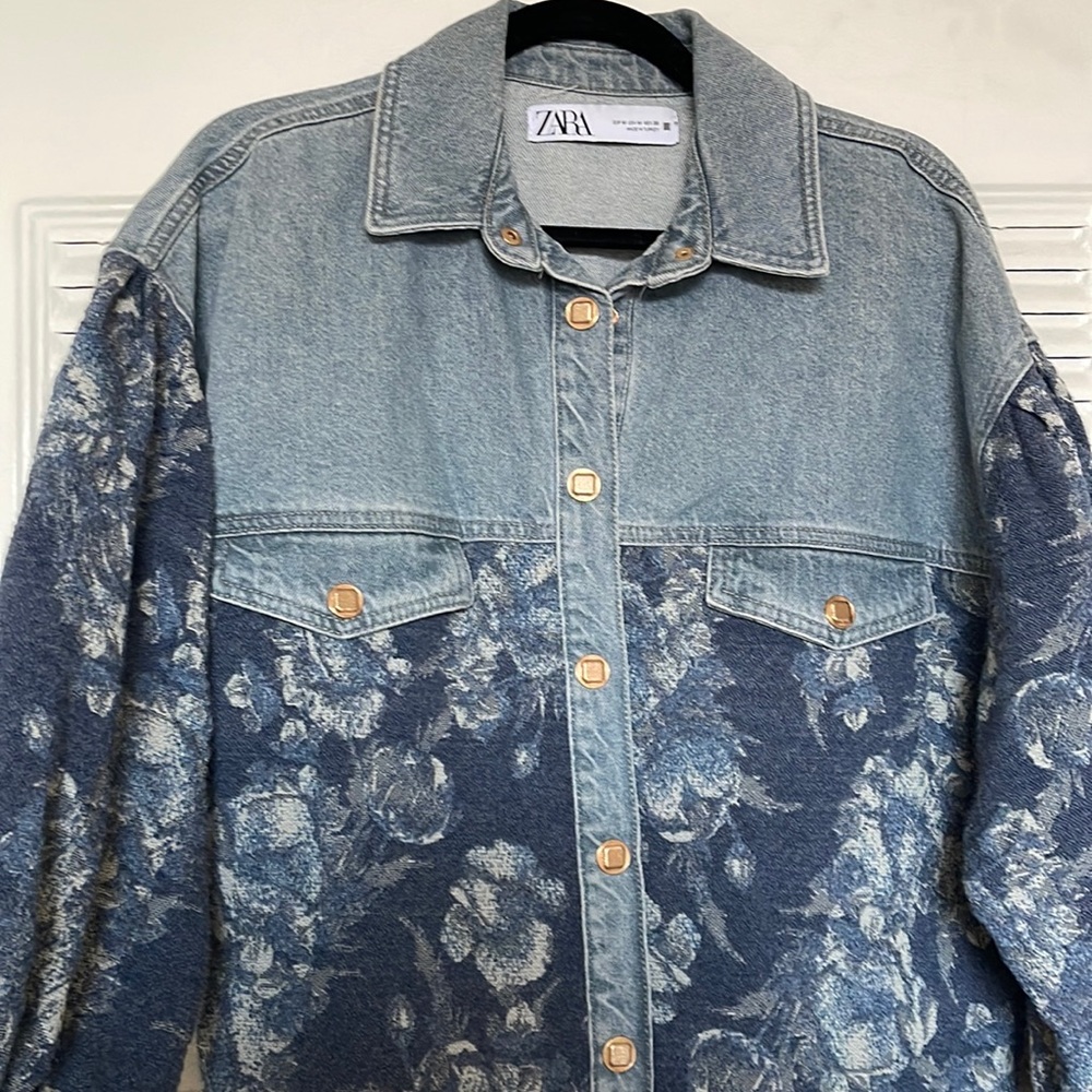 Zara oversized shirt jacket
